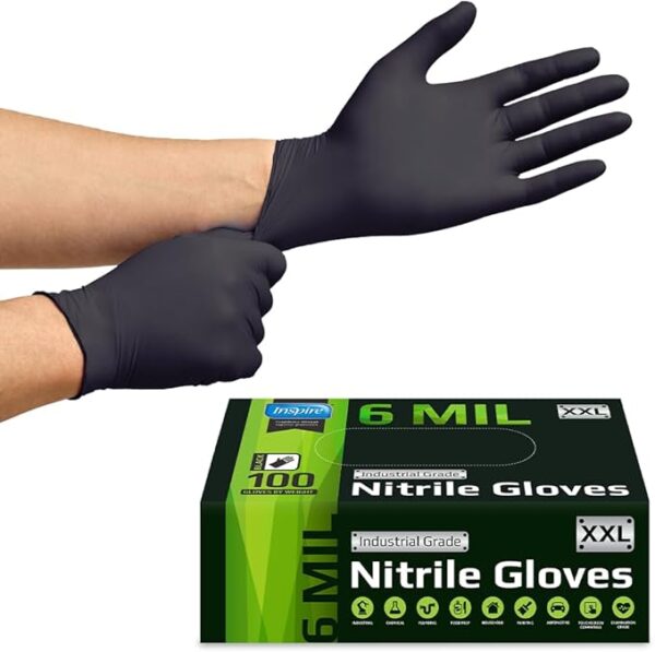 Black Nitrile Gloves - Image 4