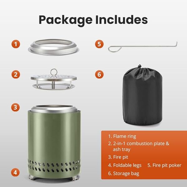 Smokeless Stainless Steel Fire - Image 4