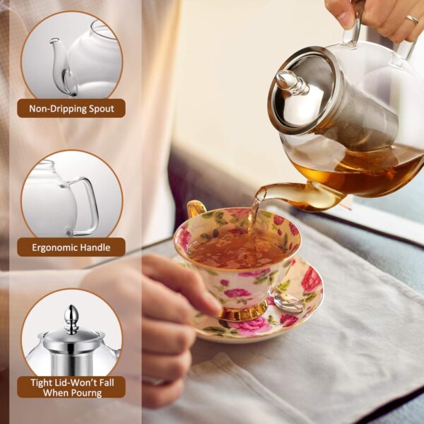 Glass Teapot with Removable Infuser - Image 3