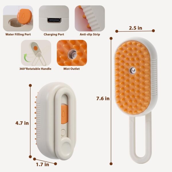 4 in 1 Cat Steam Brush for Shedding - Image 4