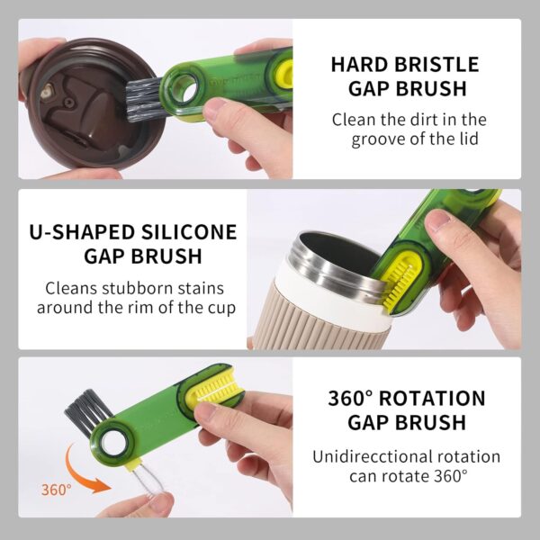 3 in 1 Cup Lid Gap Cleaning Brush Set - Image 2