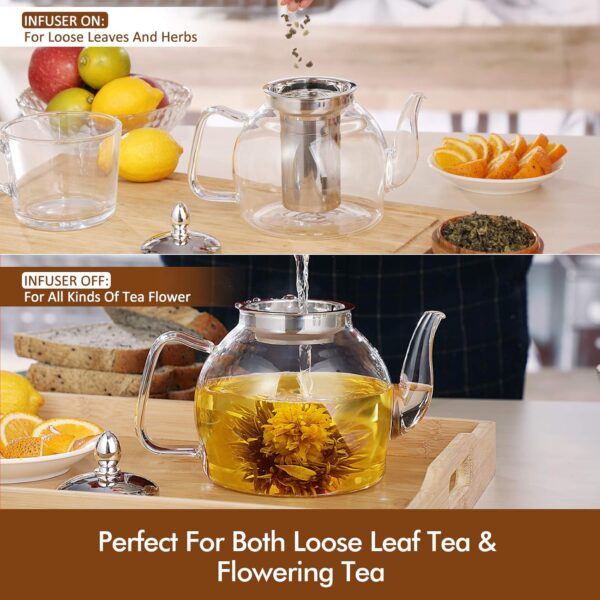Glass Teapot with Removable Infuser - Image 4