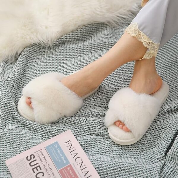 Evshine Women's Fuzzy Slippers - Image 5