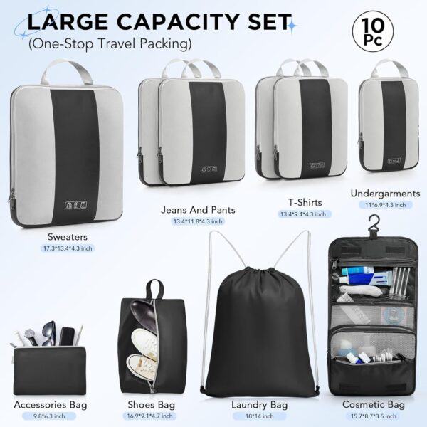 10 Set Compression Packing Cubes - Image 2