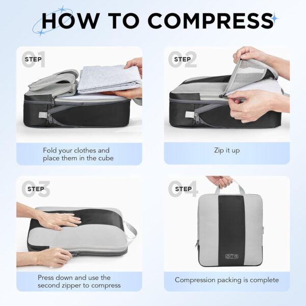 10 Set Compression Packing Cubes - Image 4