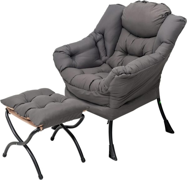 Welnow Lazy Chair with Ottoman - Image 3