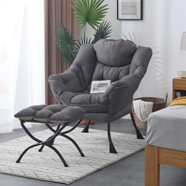 Welnow Lazy Chair with Ottoman - Image 5