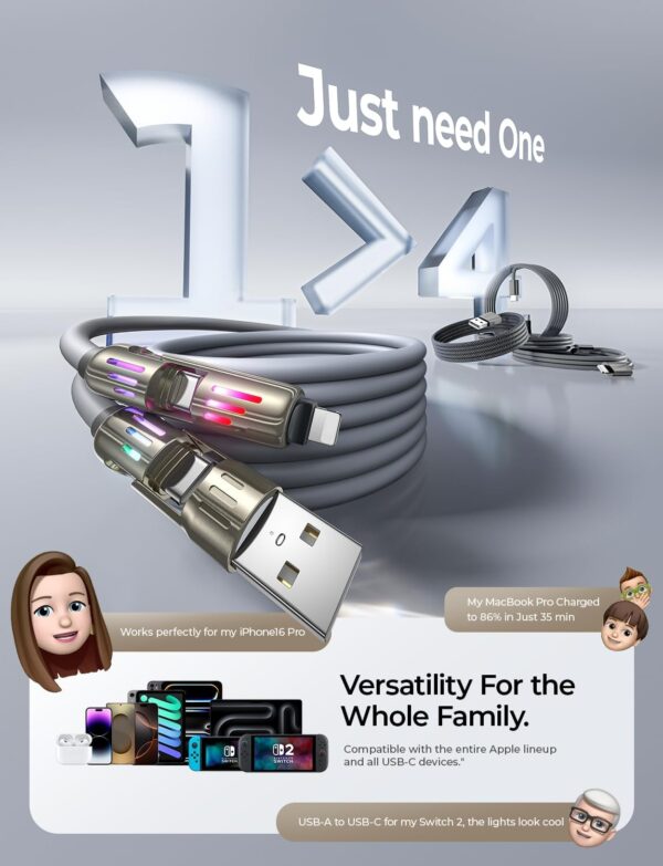 LISEN USB C to Lightning Cable