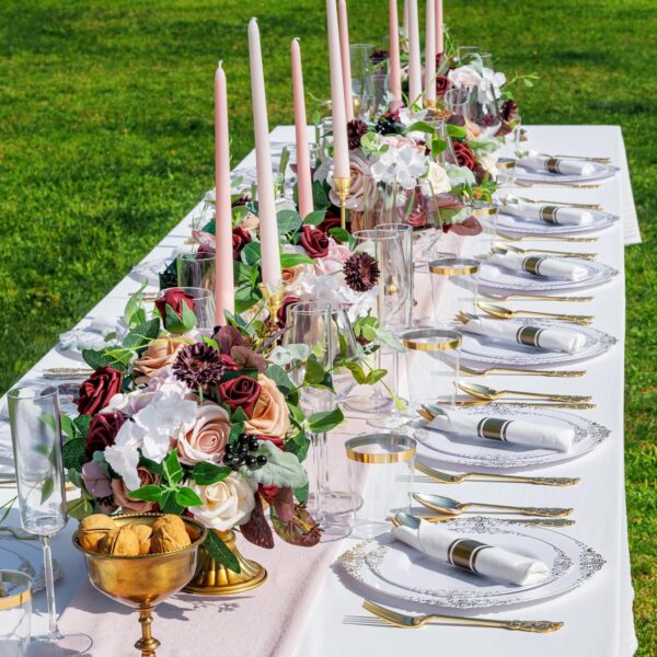 Nervure 350PCS Gold Plastic Plates - Image 3